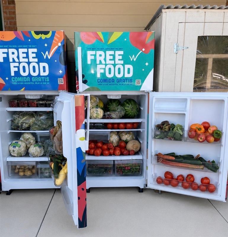 Westside community fridges stocked with fresh produce